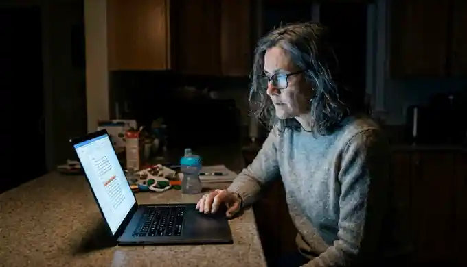 Dana researching at 1 AM